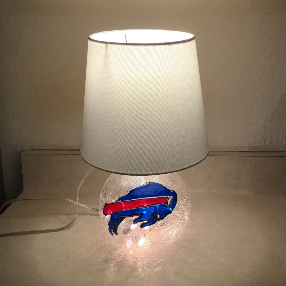 BUFFALO BILLS HAND PAINTED LAMP
